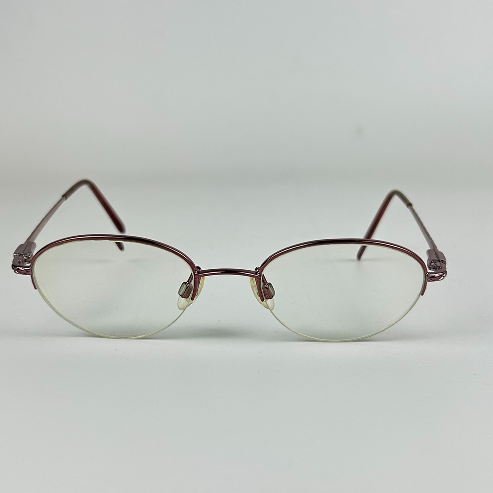 Elle EL18572 Unisex Adults Eyeglasses Frame Rose Gold Metal Half Rim 47-19-130mm